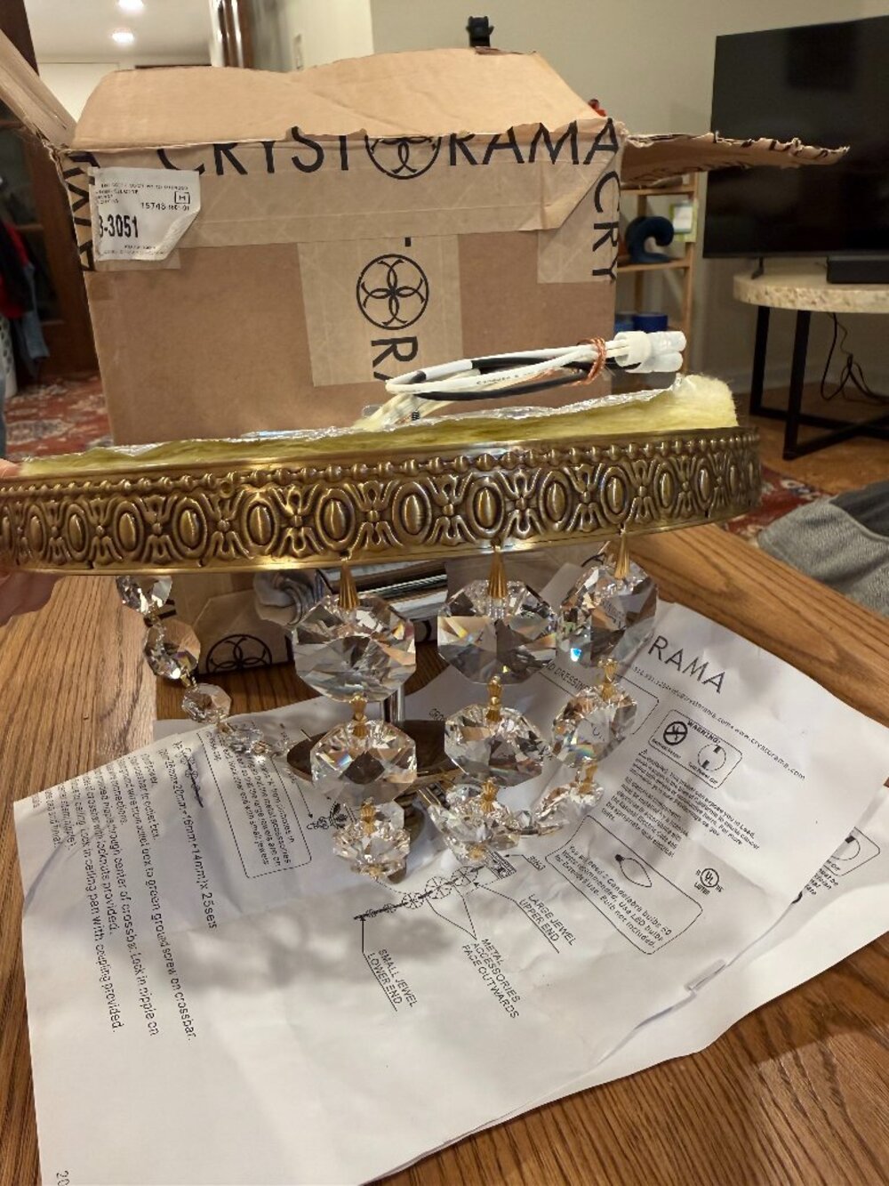 Crystorama Crystal Ceiling Flush Mount Light 10" Model: 710-OB-CL-MWP